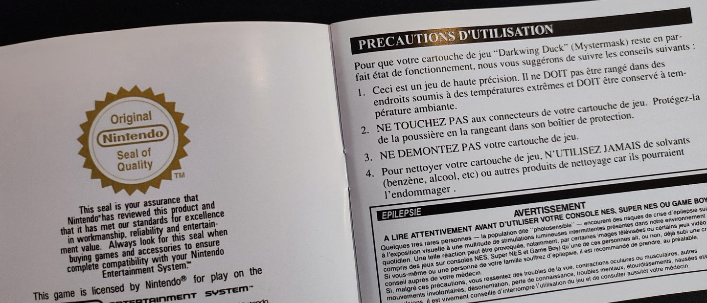 Notice Disney's Darkwing Duck - NES - Français