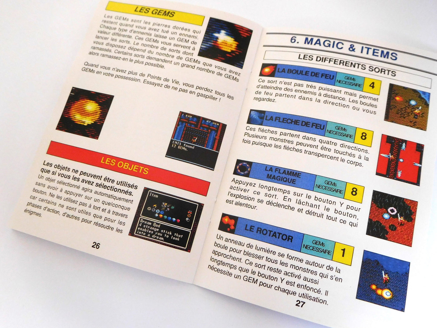 Notice Soul Blazer SNES - Français -