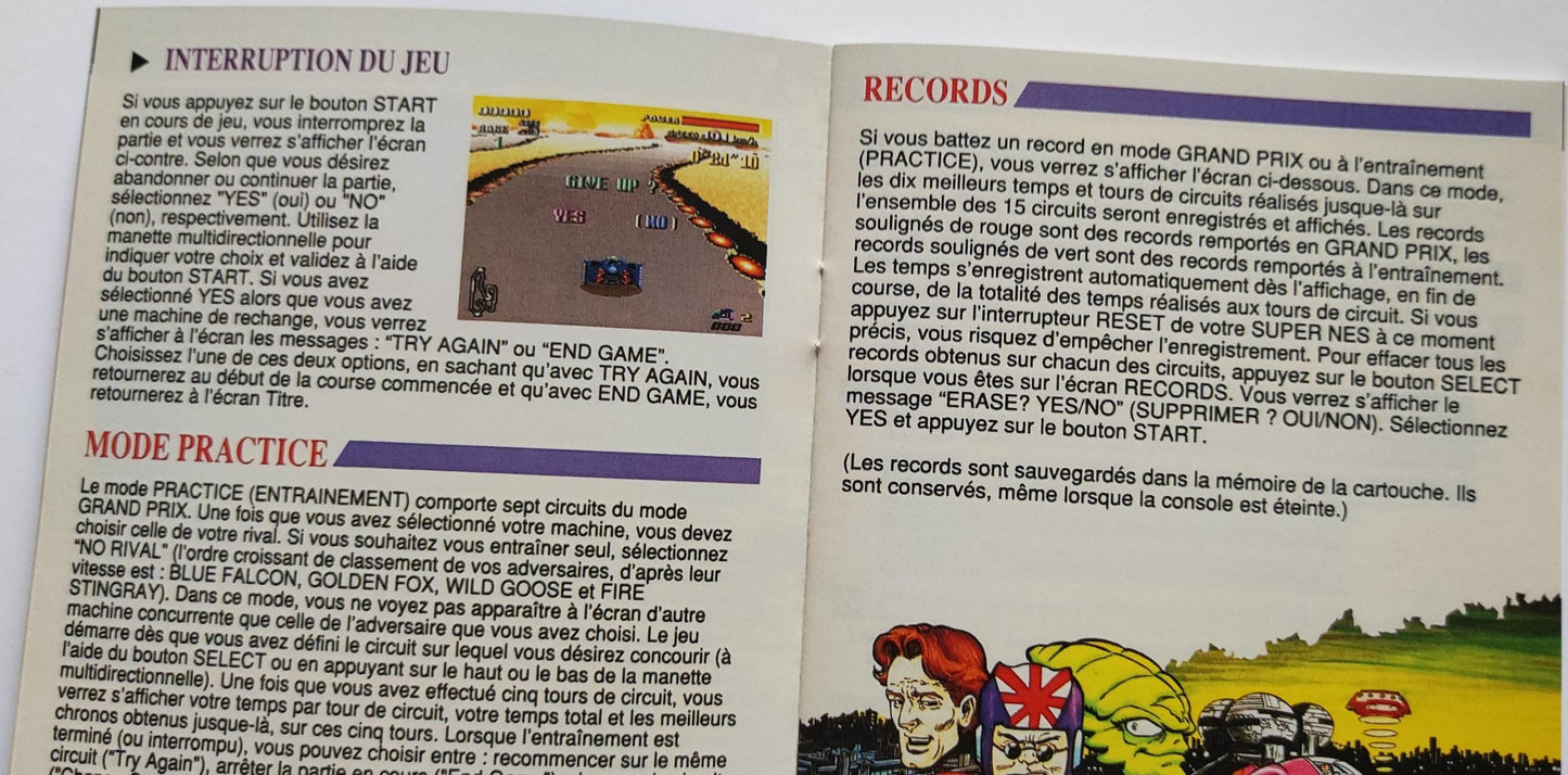 Notice F-Zero SNES - Français -