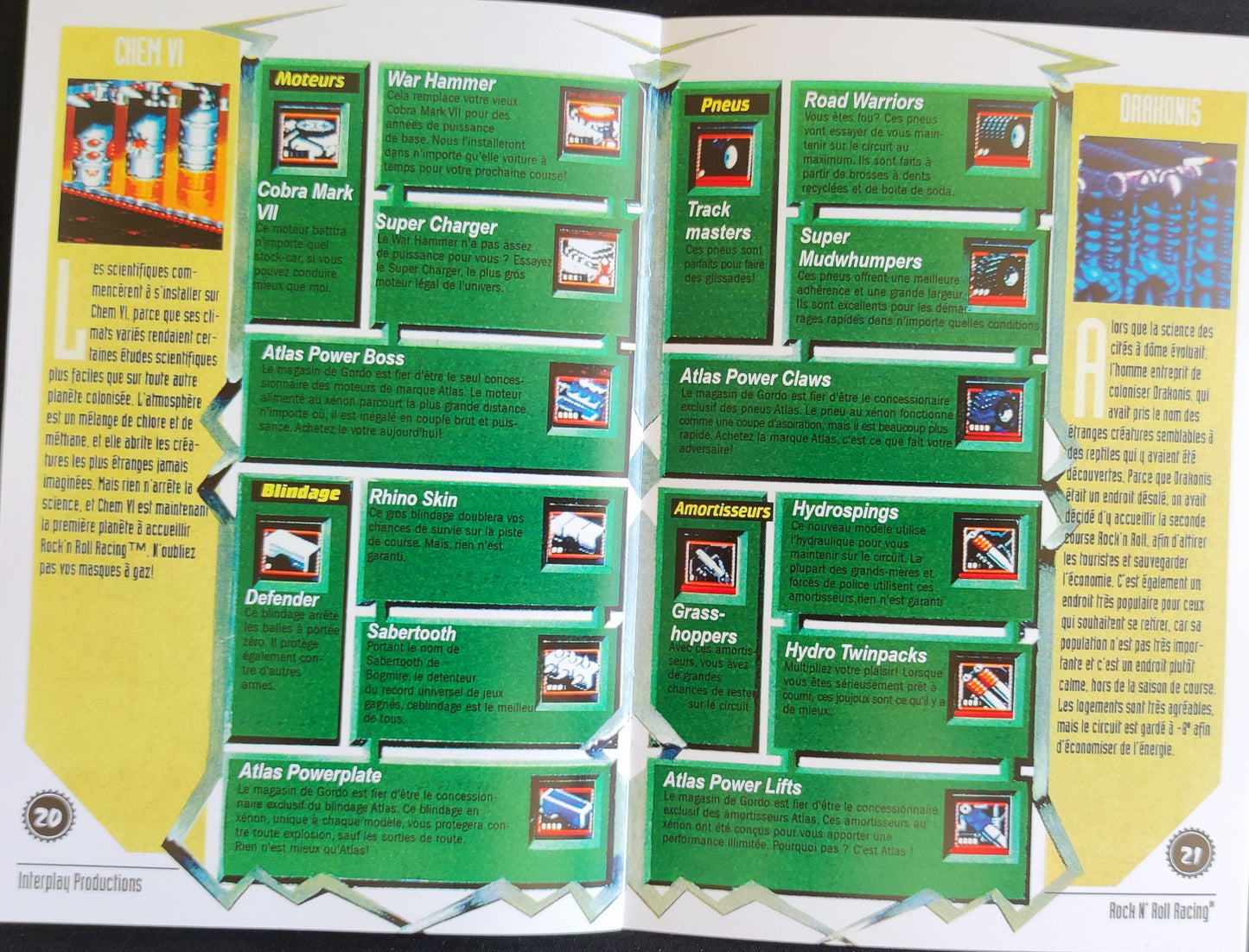 Notice Rock N' Roll Racing SNES - Français -