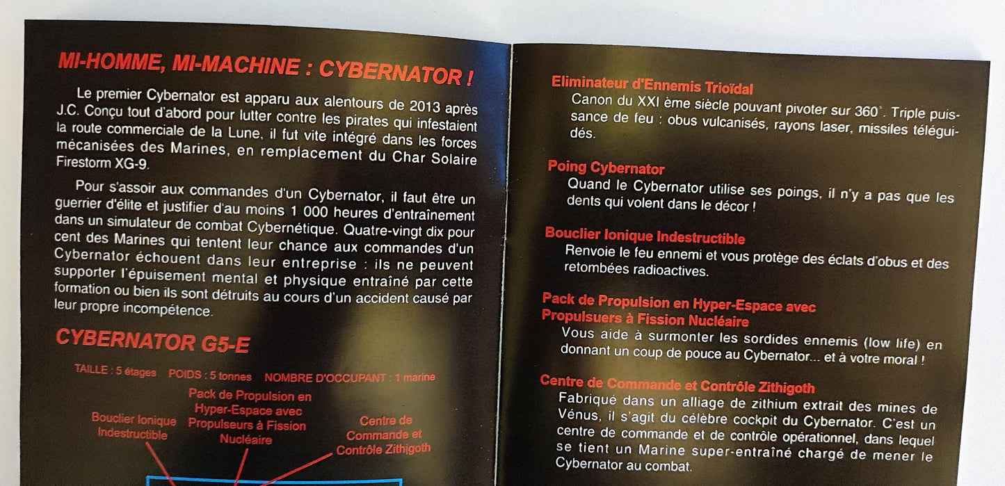 Notice Cybernator SNES - Français -