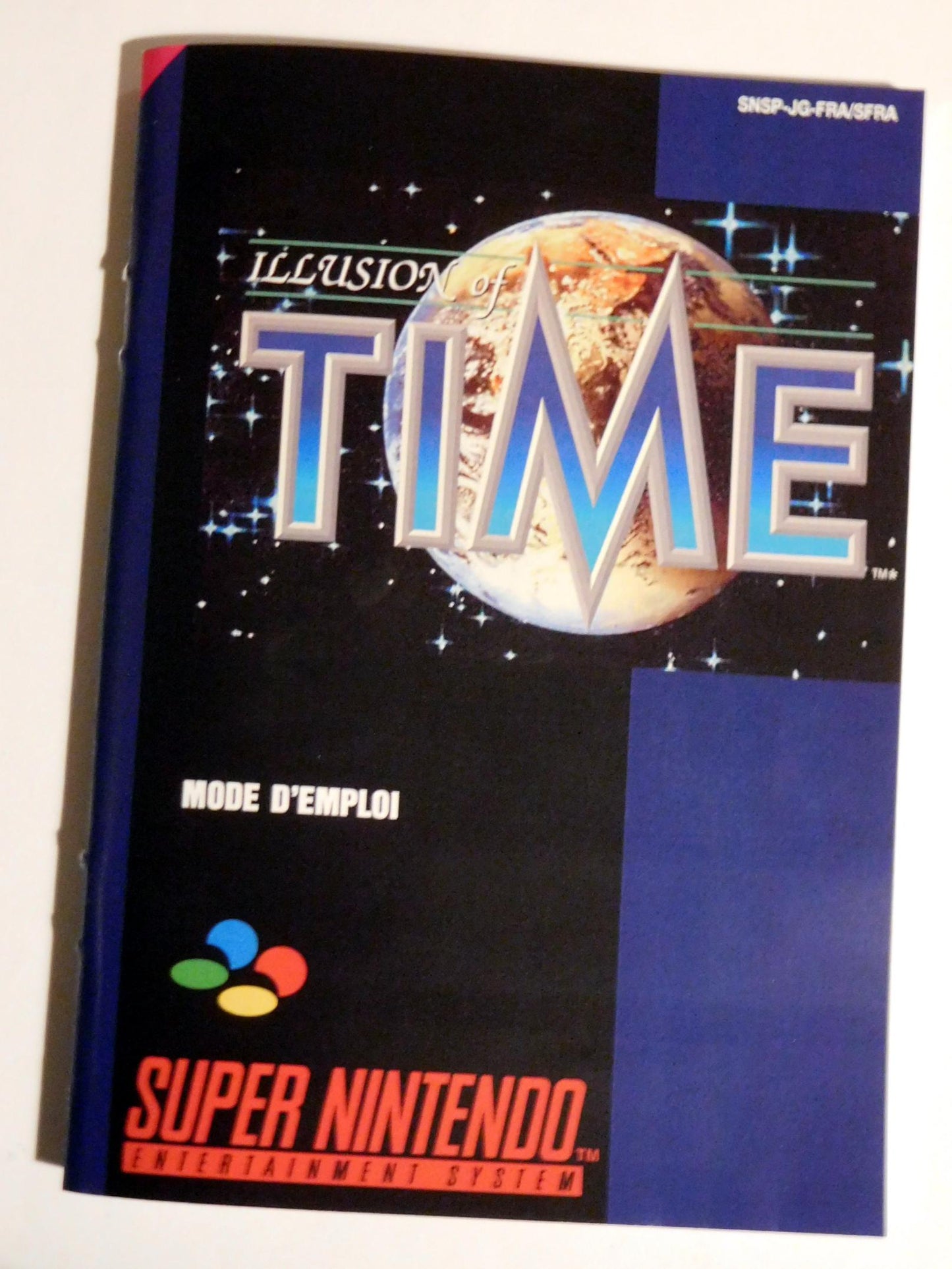 Notice Illusion of Time FRA/SFRA - SNES - Français -