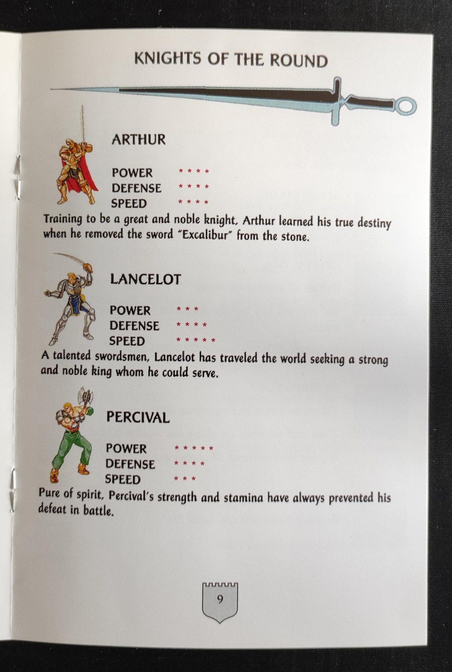 Notice Knights of the Round - SNES - Anglais -