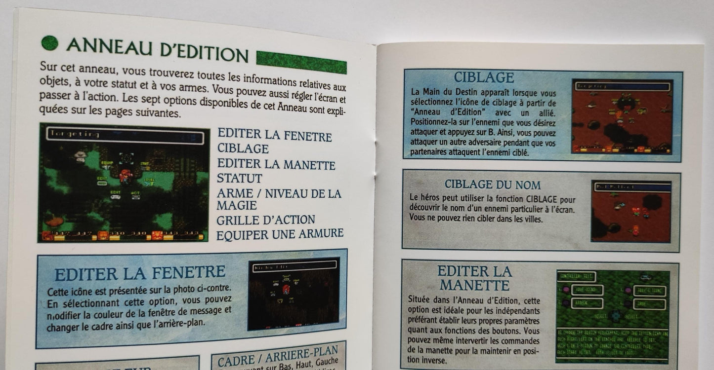 Notice Secret of Mana - SNES - Français -