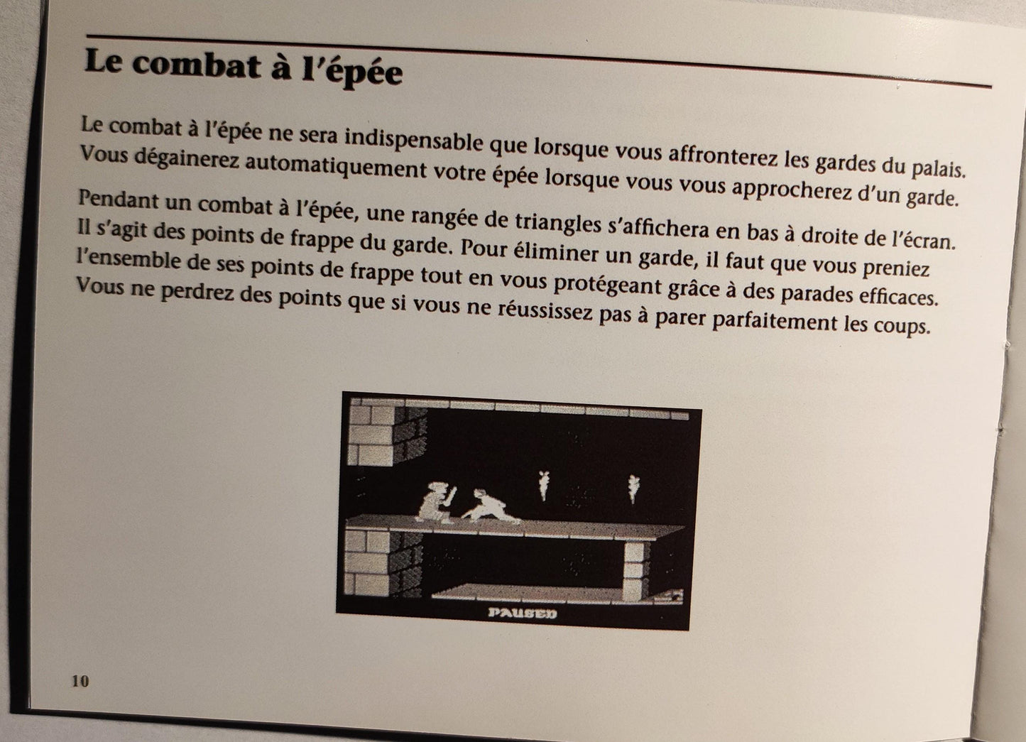 Notice Prince of Persia - NES - Français -