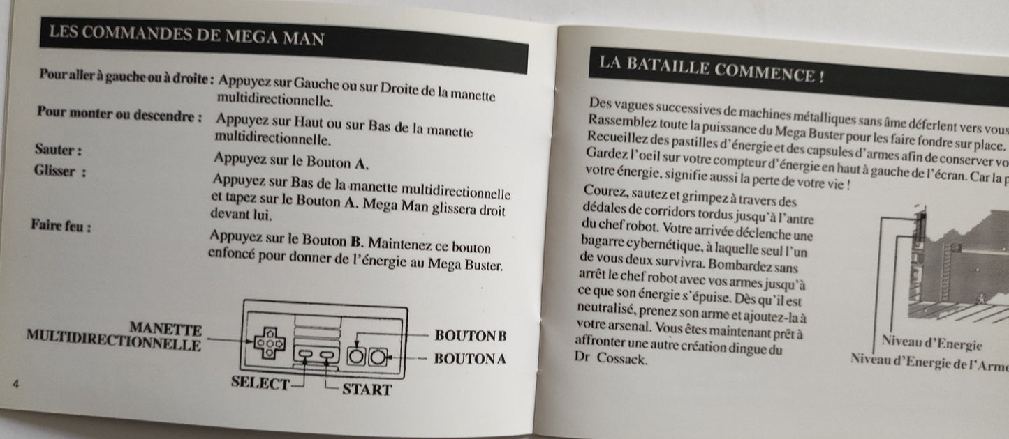 Notice Megaman 4 NES - Français -