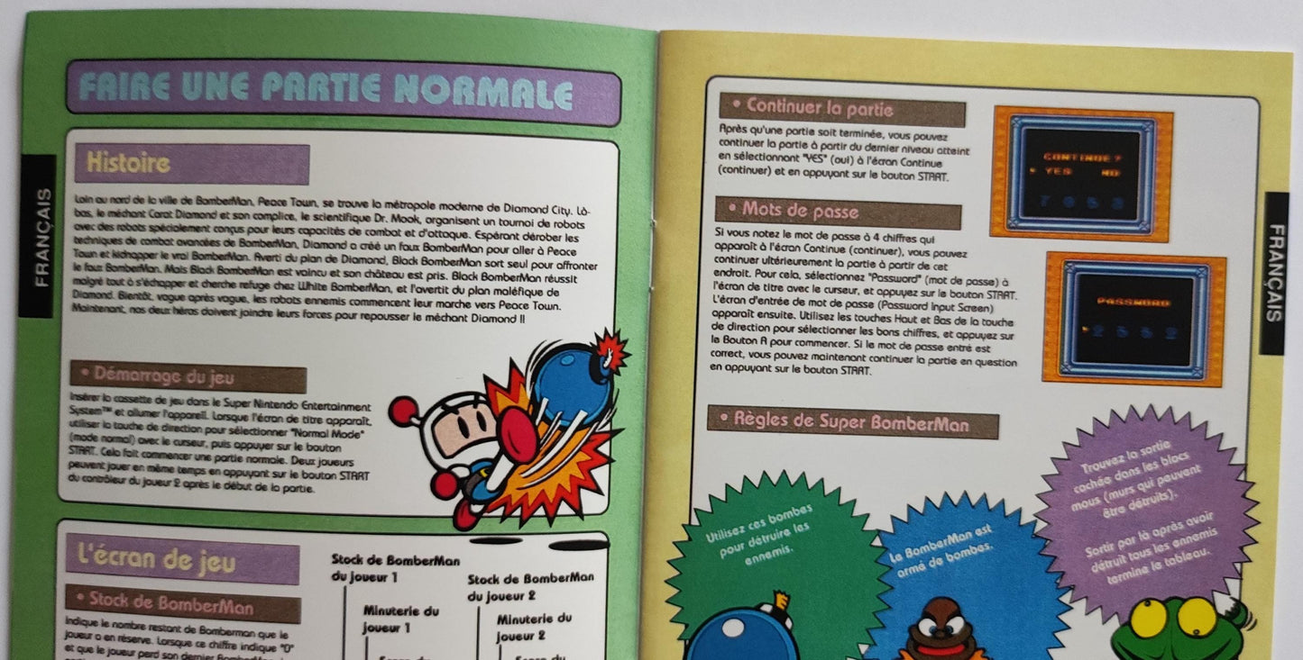 Notice Super Bomberman SNES - Français -