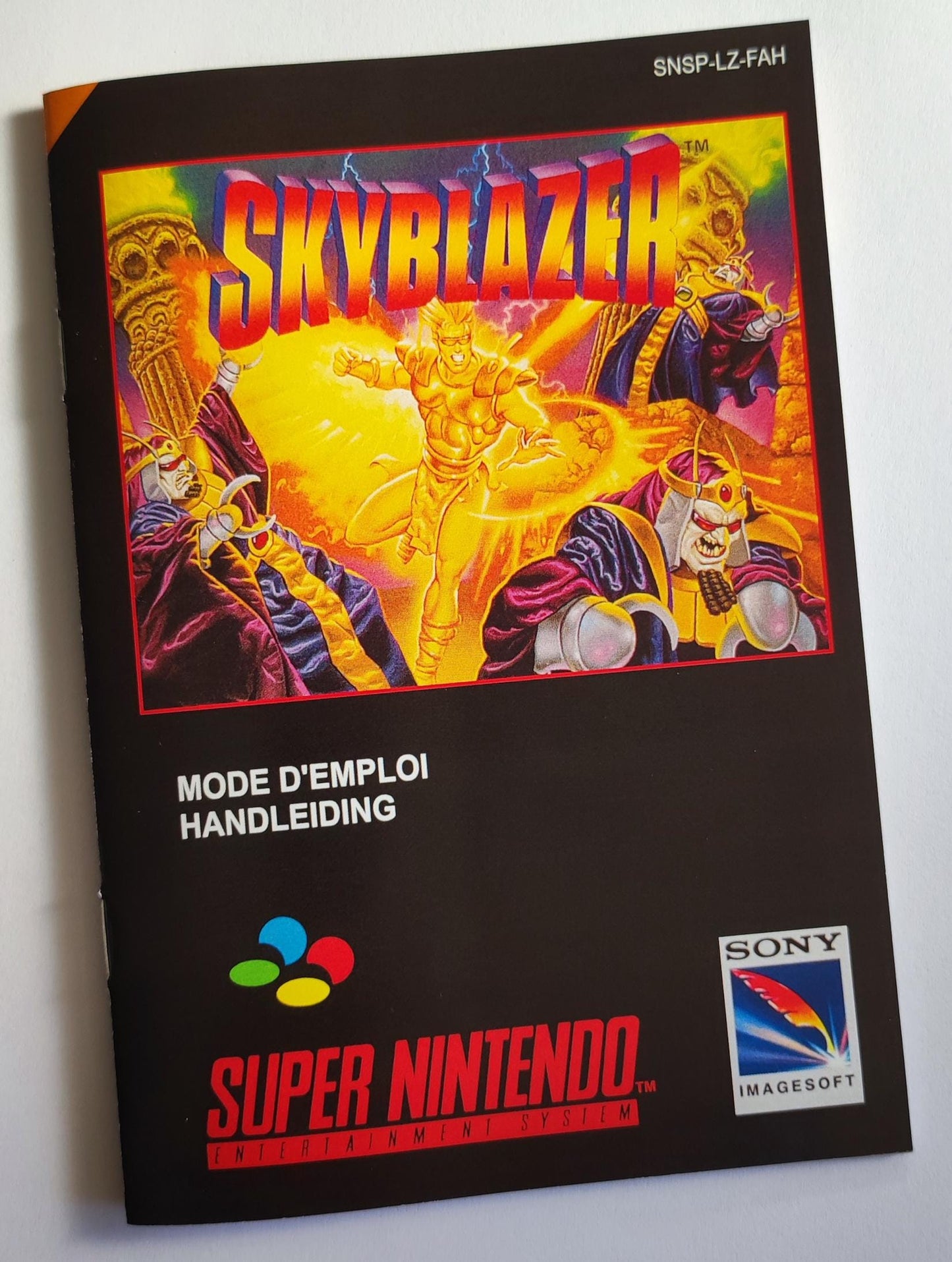 Notice Skyblazer SNES - Français -